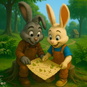 Petit Lapin à la campagne