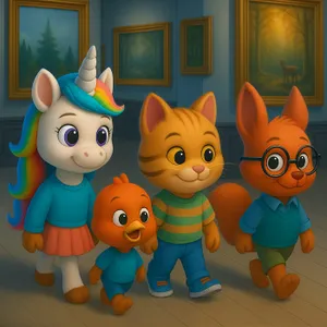 Petite Licorne va au musée