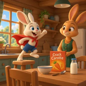 Petit Lapin veut devenir un super-héros