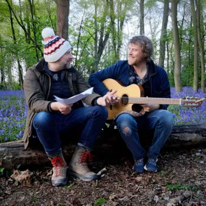 Rob Cowen and Johnny Flynn at Thornborough Henges