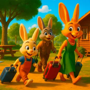 Petit Lapin au camping