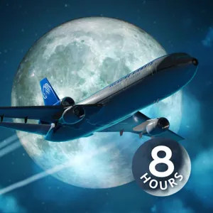 Vuelo nocturno | Ruido blanco de avión para dormir (8 horas)