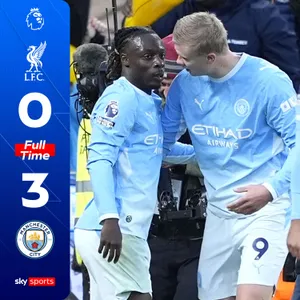 Man City Hit Liverpool for Three After Gravenberch Sees Red