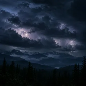 ⛈️ TORMENTA ACTIVA, TRUENOS GRAVES y RAYOS ESPACIADOS — 2 H de cielo nocturno para dormir a salvo