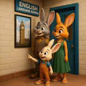 Petit Lapin apprend l'anglais