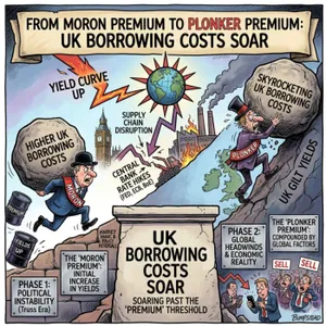 From moron premium to plonker premium: UK borrowing costs soar. Global inflation and interest rates are on the up