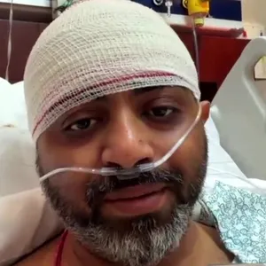 Hero pilot tells his story from hospital bed
