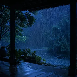 🌧️ LLUVIA FUERTE y CONSTANTE en una CORTINA DENSA — 2 H de aguacero nocturno para dormir bajo techo