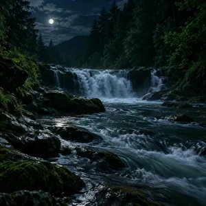 💧 CASCADA ANCHA y RÍO POTENTE sobre las ROCAS — 2 H de agua continua para dormir profundamente