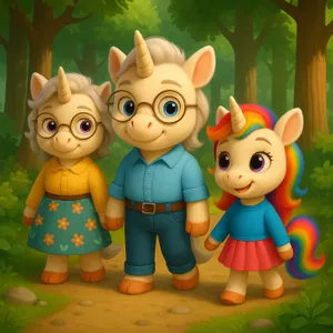 Petite Licorne va voir Papy et Mamy