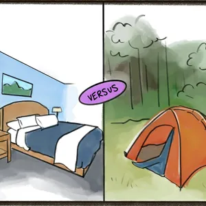 Camping vs Hotels