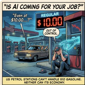 Is AI coming for your job? US petrol stations can't handle $10 gasoline. Neither can its economy.