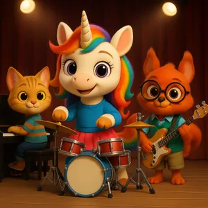 Petite Licorne fait un concert