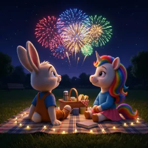 Petit Lapin et la fête nationale