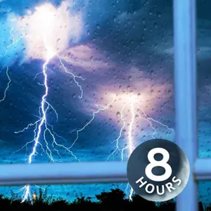 Noche tormentosa | Sonidos pacíficos de lluvia y truenos para estudiar o dormir | Ruido blanco (8 horas)