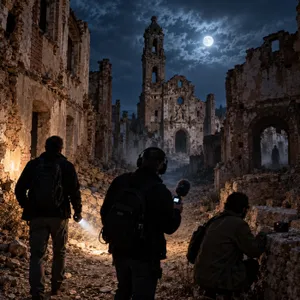 Voces del Misterio 7tv: Una noche investigando Belchite y Tomares, del pueblo destruido por la guerra un piso del terror