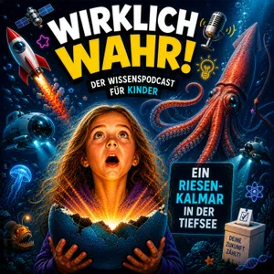 Was ist da los? Ein Riesenkalmar in der Tiefsee