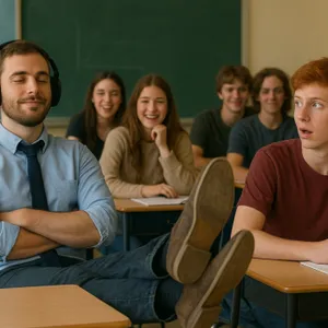 Ficción sonora: PIES SOBRE LA MESA (Sistema educativo)