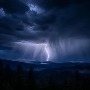 ⛈️ TORMENTA CON LLUVIA, TRUENOS profundos y RAYOS lejanos — 2 H de temporal inmersivo para dormir a salvo