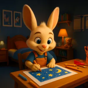 Petit Lapin fait un concours de dessin