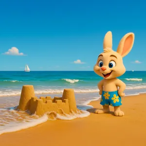 Petit Lapin à la plage