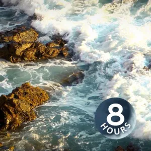 Olas del océano que rompen contra las rocas | Ruido blanco que te ayuda a relajarte, estudiar o dormir (8 horas)