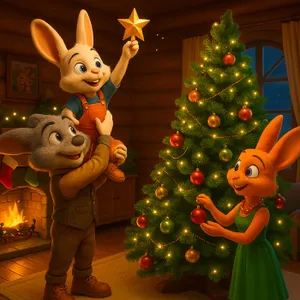 Petit Lapin prépare Noël
