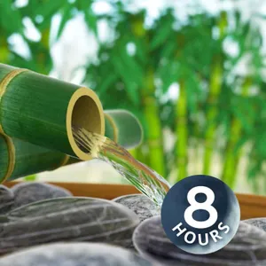 Sonido de fuente de bambú con agua para dormir | Ruido blanco (8 horas)