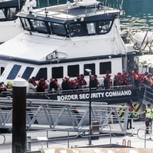 Small boats protests in the UK
